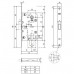 Корпус замка магнит. под цил. MEDIANA POLARIS B06103.50.34.567 с отв. планк B02402.05 (мат хр)