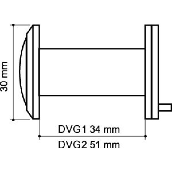 Глазок дверной, оптика стекло DV-PRO 2/85-55/BR (DVG2) SN мат. никель