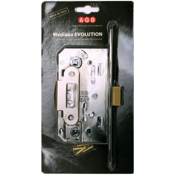 B01102.50.34.567 Защелка врезная WC (матовый хром) MEDIANA EV. (инд.упак+B01000.13)