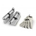 Цилиндровый механизм (R602/80) R6002Knob80(35+10+35) CP хром 5Key с вертушкой