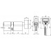 Цилиндровый механизм (R602/90) R6002Knob90(35+10+45) CP хром 5Key с вертушкой