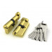 Цилиндровый механизм (R602/70) R6002Knob70(30+10+30) PB латунь 5Key с вертушкой