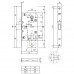 Корпус замка магнит. под цил. MEDIANA POLARIS B06103.50.12.567 с отв. планк B02402.05 (ант бр)