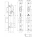 Корпус узкопрофильного замка с защелкой PROF4924-30/92 CP хром