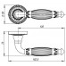 Ручка раздельная R.CL55.Bella (Bella CL2) AS-9 античное серебро