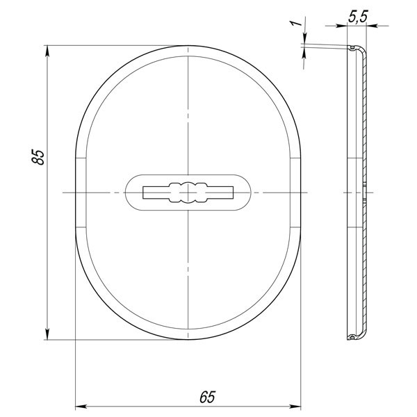 Накладка на сувальдный замок ESC.S.SF/OV.475 (ESC 475) AB зелёная бронза