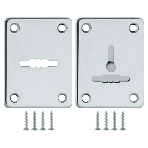 Накладка на сувальдный замок ESC.S-lift+S/K.set (ESC081/082) хром (2шт.)