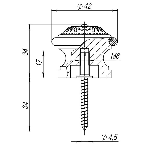Упор дверной напольный STOPPER/SM01 (DS SM01) AS-3 античное серебро