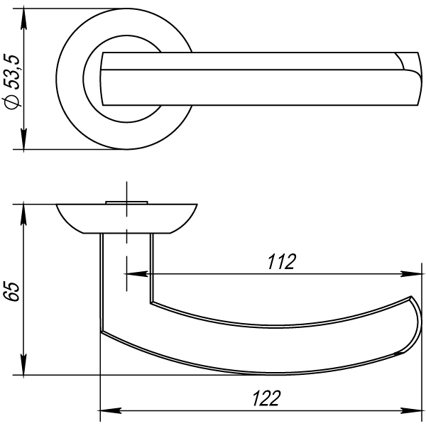 Ручка раздельная R.TL54.ALFA (ALFA TL) ABG-6 зеленая бронза