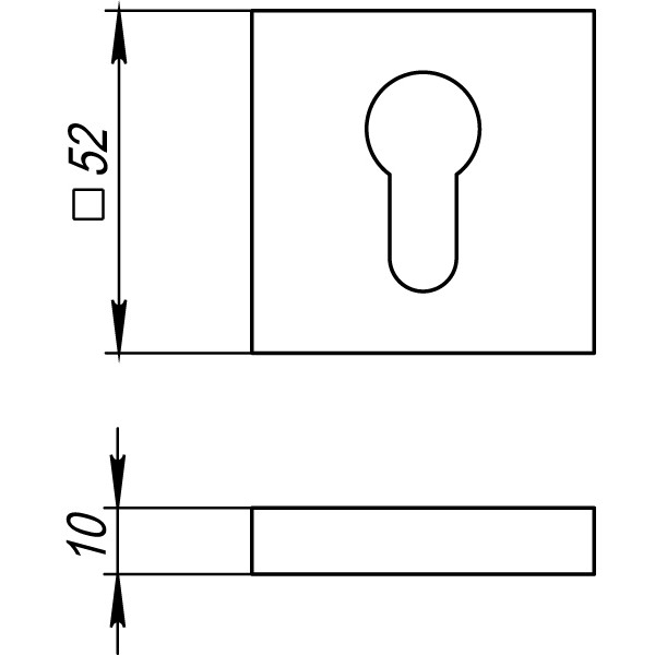 Накладка под цилиндр ET.K.DM51 (ET DM) SN/CP-3 матовый никель/хром
