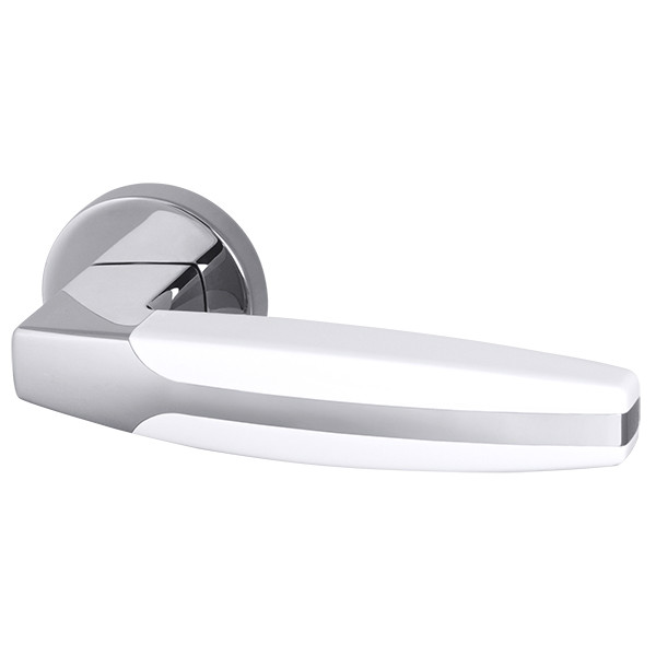 Ручка раздельная R.URB52.ARC (ARC URB2) CP/White-14 хром/белый