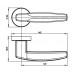 Ручка раздельная R.URB52.ARC (ARC URB2) CP/White-14 хром/белый