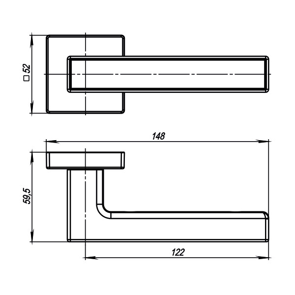 Ручка раздельная K.USQ52.SCREEN (SCREEN USQ8) BB/SBB-17 кор.бронза/мат.кор.бронза