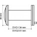 Глазок дверной, оптика стекло DV-PRO 1/60-35/BR/HD (DVG1/HD) SG мат. золото