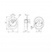 Броненакладка DEF.CRE/OV-set.9726 (DEF 9726) M6x90 врезная с чашкой CP-8 хром