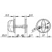 Ручка поворотная BK5x60.R.FIN001 (WC-001-CP) CP хром