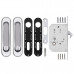 Защелка с ручками для раздвижных дверей SH.SL152.KIT011-BK (Soft LINE SL-011) СP-8 хром