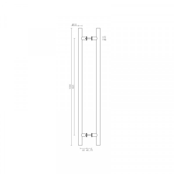 Ручка-скоба PULL.PH25/825.22 INOX 304 (PH-22-25/825-INOX)