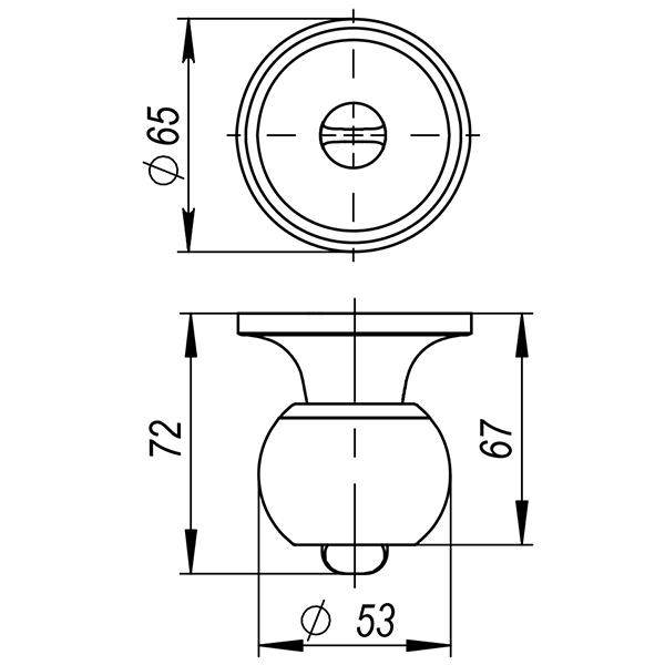 Ручка защелка DK682 PB-PS (6082 PB-P) (без фик.) золото