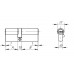Цилиндровый механизм (AX200/60) AX2000Key60 (25+10+25) CP хром 