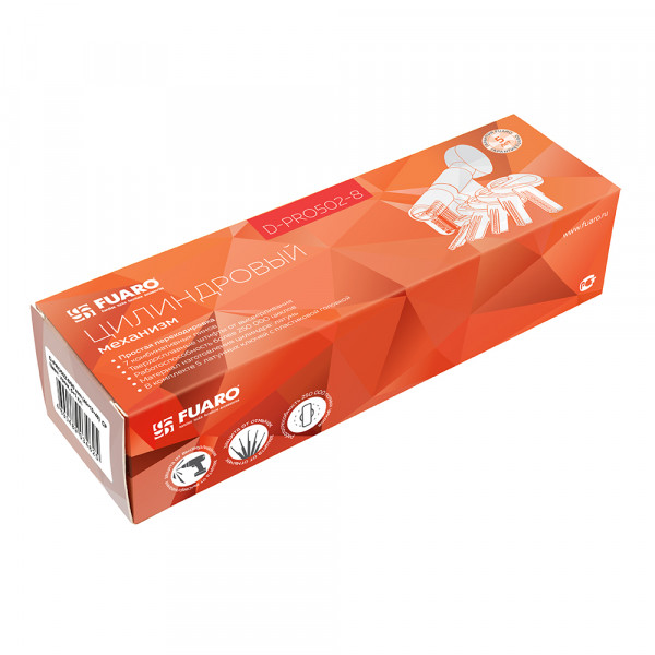 Цилиндровый механизм (D-PRO502-8/80) D-PRO5002-8Knob80(40+10+30) CP хром 5+1Key с верт. перекод.