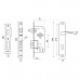 Замок цилиндровый в комплекте с ручкой LOCKSET90.CRONA.4585-3 (KIT P90 4585/3 CRONA) SN мат.никель