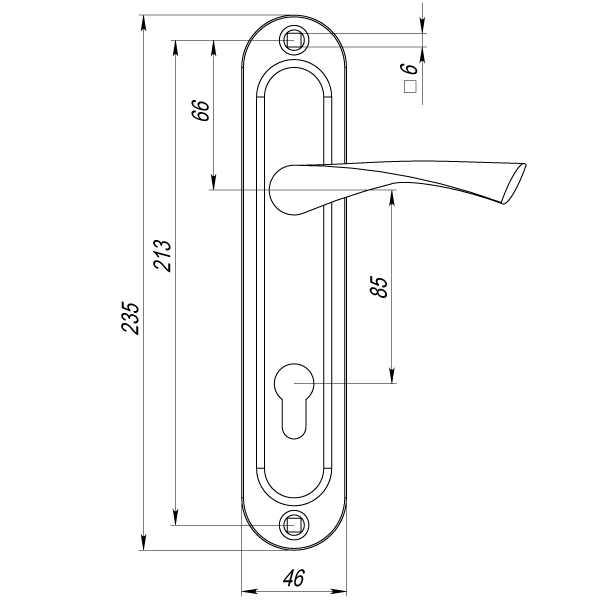 Ручка на планке HANDLE90.CRONA.18-85 (P90 8518 CRONA) СP хром