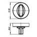 Ручка поворотная BK6.R.URB52 (WC-BOLT BK6/URB) BL-26 черный