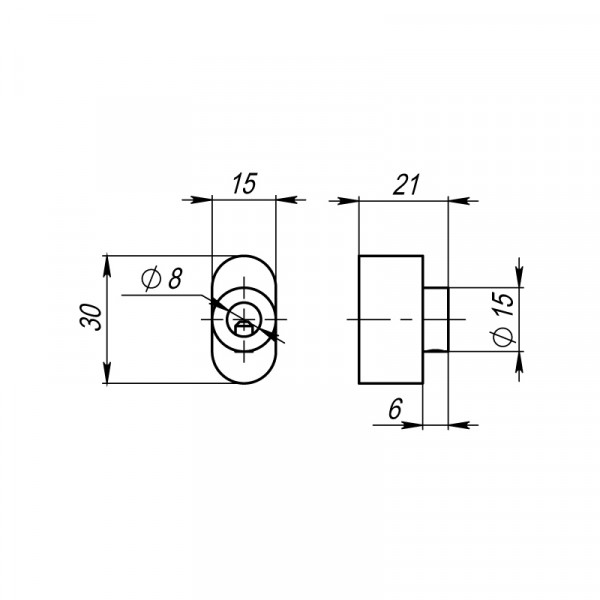 Вертушка на шток цилиндра T.Knob-S (CB-S) MWSC-33 итальянский тисненый