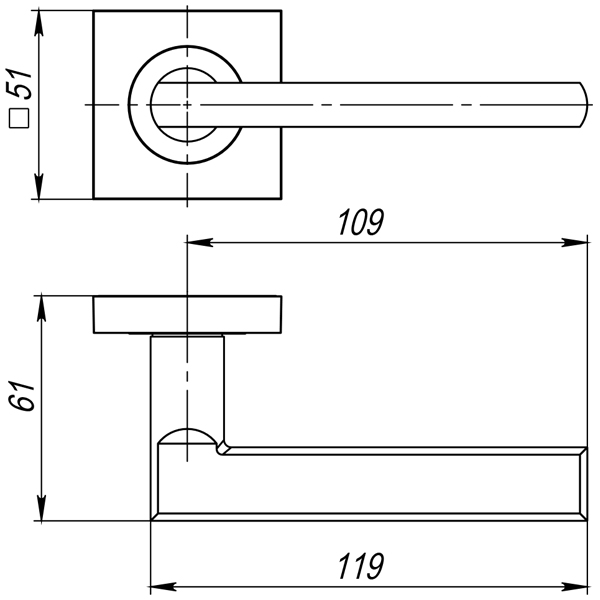 Ручка раздельная K.JK51.POLO (POLO JK) GR-23 графит Ручка раздельная K.JK51.POLO (POLO JK) GR-23 графит