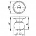 Ручка защелка DK682 BL-BK (6082 BL-B) (фик.) черный