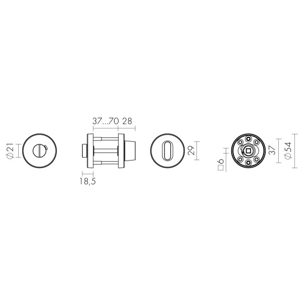 Ручка поворотная BK6.R.DSS201-02 (DSS-02-BK6) (INOX 201) BLACK