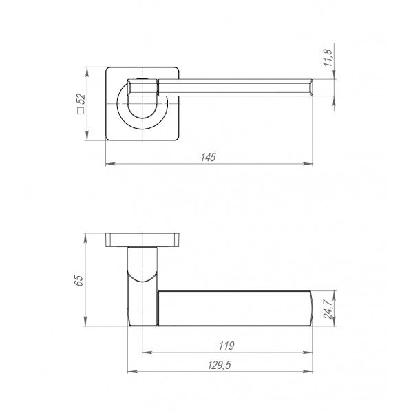 Ручка раздельная K.JK51.LIFT (LIFT JK) BL-24 черный