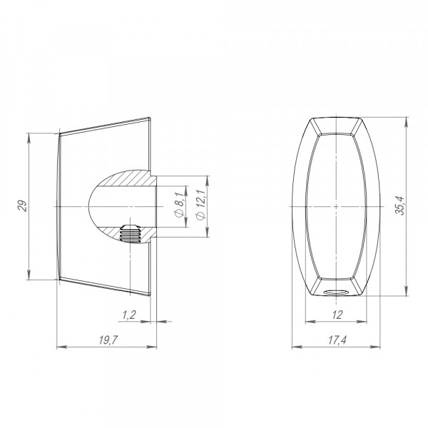 Вертушка на цилиндр T.Knob-Slim FSG-39 флорентийское золото