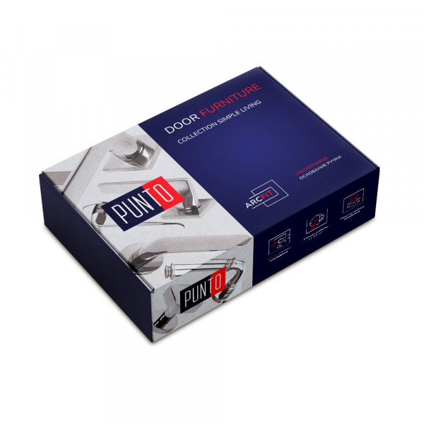 Ручка раздельная K.ARC.Q52.MARS CP/WH-19 хром/белый