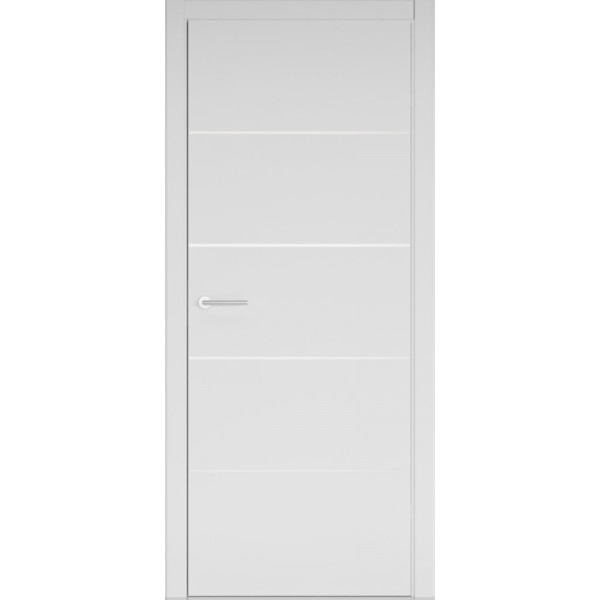 Межкомнатная дверь STATUS M-1, кромка с 4х сторон Белая эмаль/ПГ/800*2000
